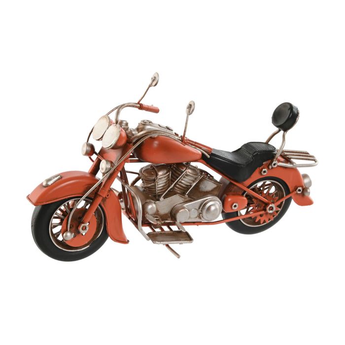 Figura Decorativa Home ESPRIT Moto Gris Naranja Vintage 27 x 11 x 15 cm (2 Unidades) 1