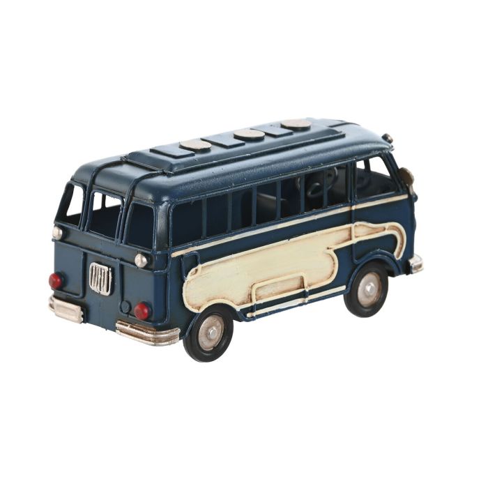 Figura Decorativa Home ESPRIT Azul Blanco Autobús Vintage 17 x 7 x 8 cm (2 Unidades) 1