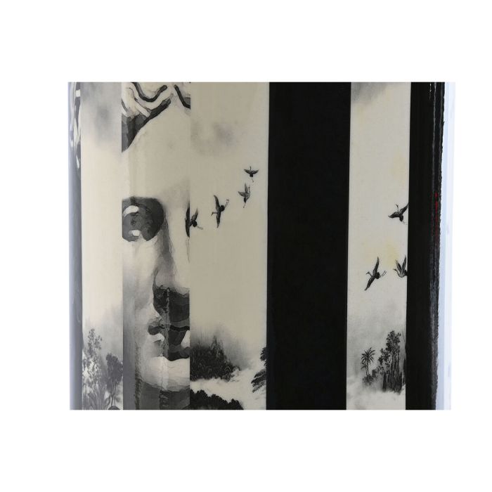 Jarrón Home ESPRIT Amarillo Negro Dorado Porcelana 14 x 14 x 39,5 cm 1