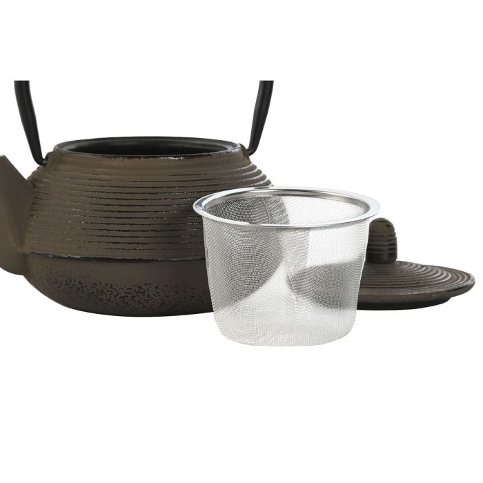 Tetera Home ESPRIT Marrón Negro Acero Inoxidable Hierro 600 ml (2 Unidades) 2 Tetera Home ESPRIT Marrón Negro Acero Inoxidable Hierro 600 ml (2 Unidades) 2
