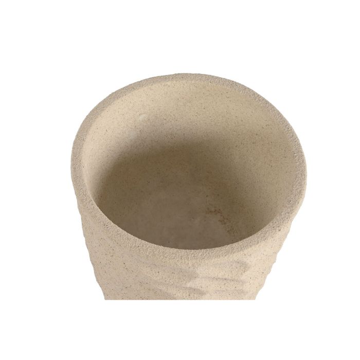 Macetero Home ESPRIT Beige Fibra de Vidrio Escandinavo 36,5 x 36,5 x 63 cm 1