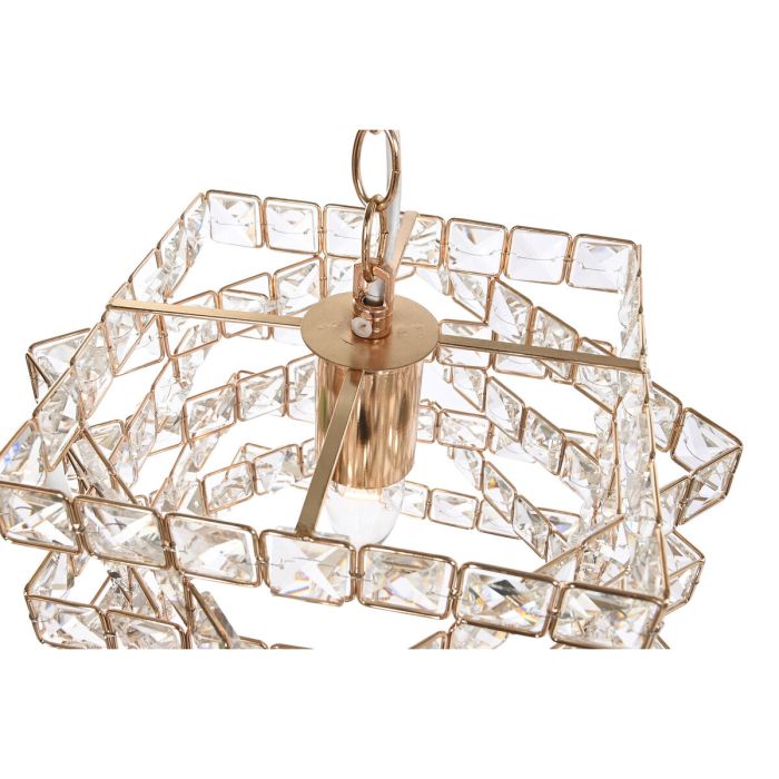 Lámpara de Techo Home ESPRIT Transparente Dorado Metal Cristal 30 x 30 x 26 cm 5