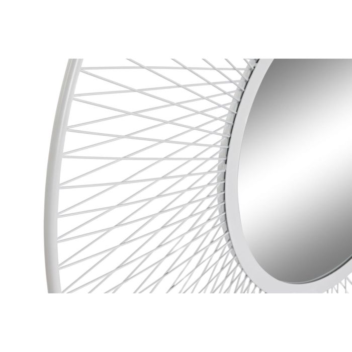 Espejo de pared Home ESPRIT Blanco Metal Espejo Urbano 90 x 2 x 90 cm 3