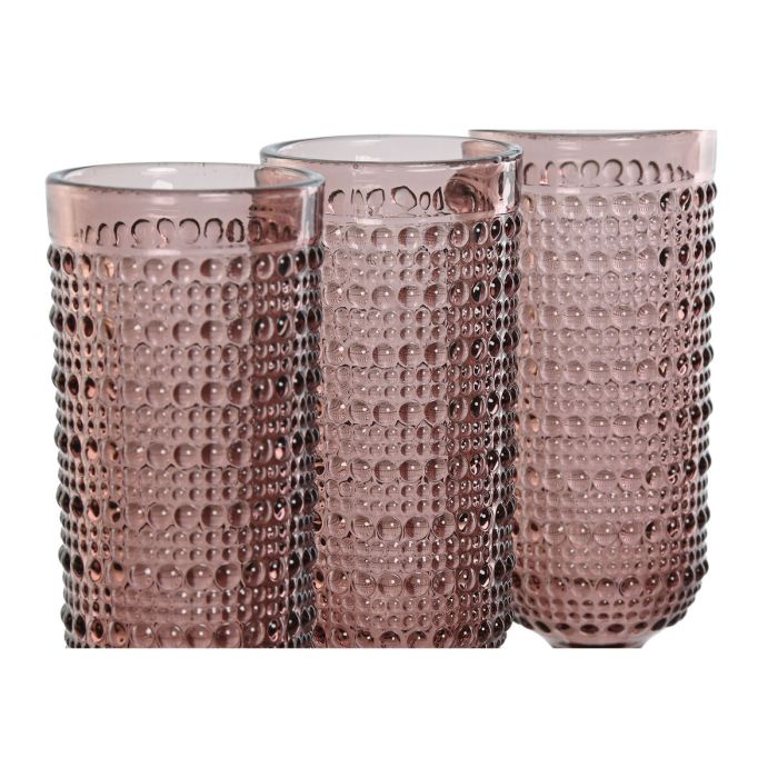 Set de Copas Home ESPRIT Rosa Cristal 150 ml (6 Unidades) 3