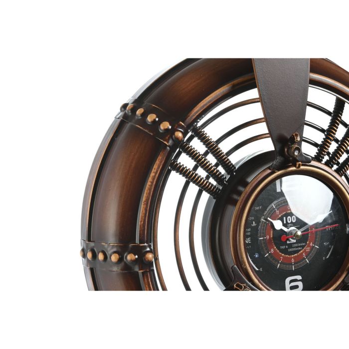 Reloj de Pared Home ESPRIT Cobre PVC Metal Hélices 75,5 x 8 x 75 cm 3