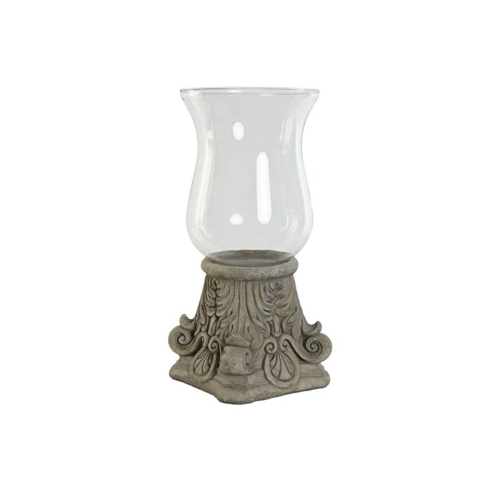 Portavelas Home ESPRIT Gris Cristal Cemento 26 x 26 x 58 cm Portavelas Home ESPRIT Gris Cristal Cemento 26 x 26 x 58 cm