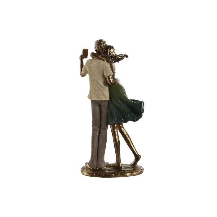 Figura Decorativa Home ESPRIT Verde Dorado 12 x 8,5 x 25,5 cm 2