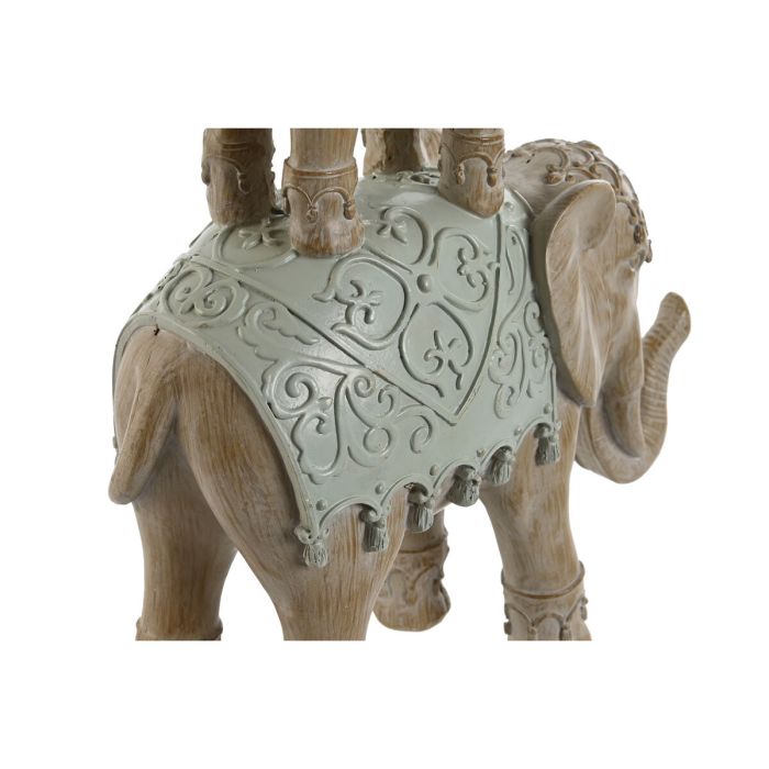 Figura Decorativa Home ESPRIT Blanco Elefante Colonial 24,5 x 9,5 x 35 cm 1