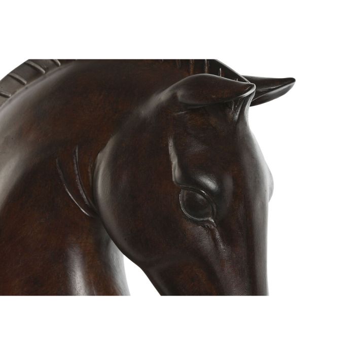 Figura Decorativa Home ESPRIT Negro Marrón oscuro Caballo 27 x 13 x 42,5 cm 4