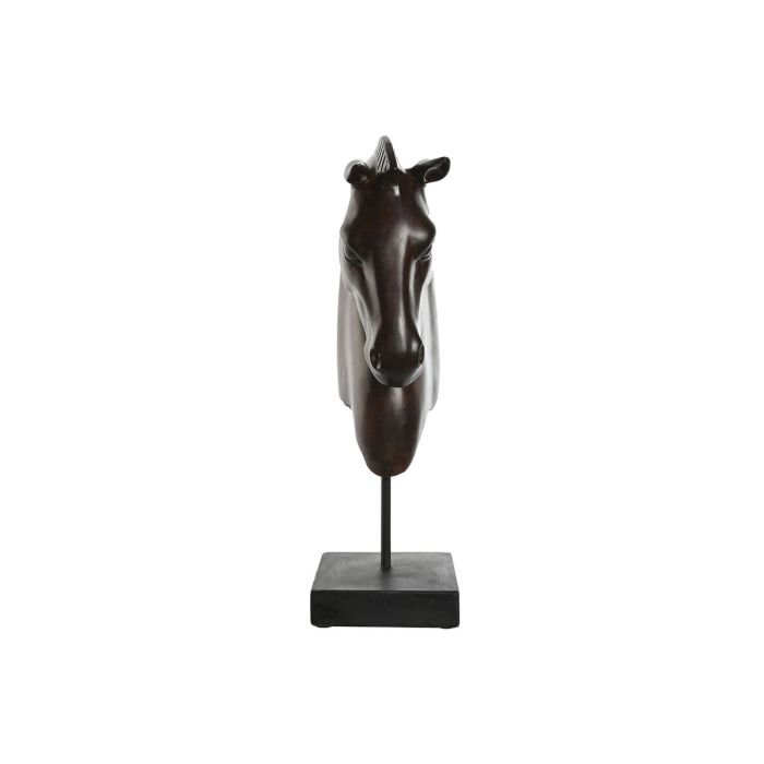 Figura Decorativa Home ESPRIT Negro Marrón oscuro Caballo 27 x 13 x 42,5 cm 1