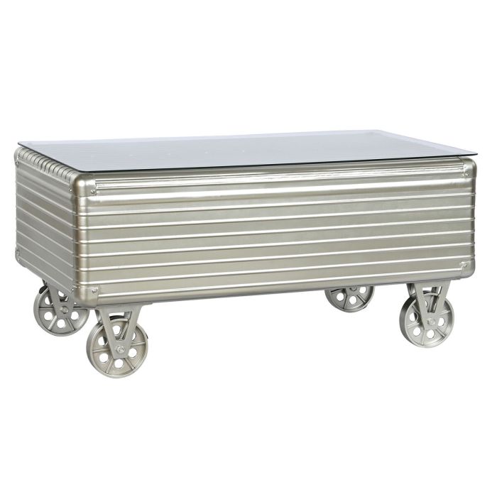 Mesa de Centro Home ESPRIT Metal Cristal 100 x 52 x 46 cm 1