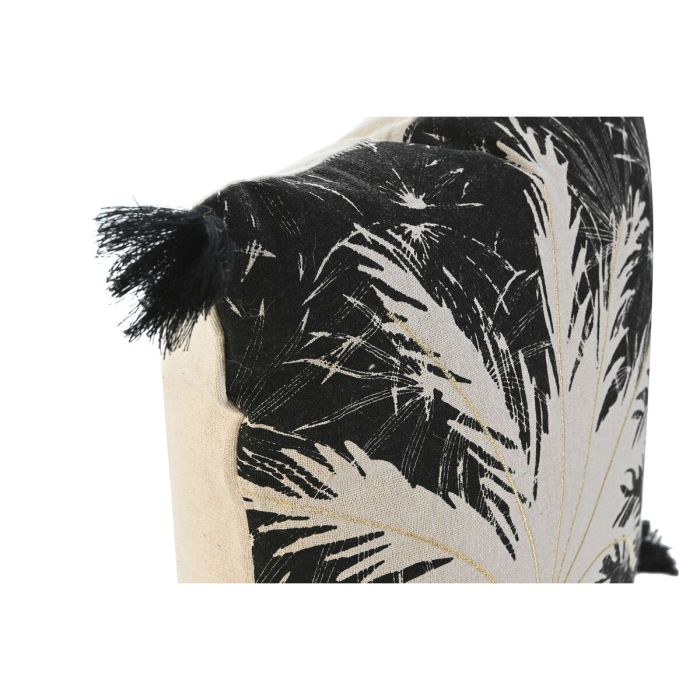 Cojín Home ESPRIT Negro Boho Palmera 45 x 5 x 45 cm 5