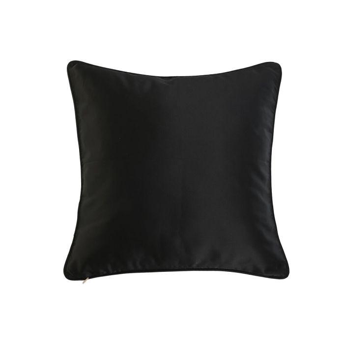 Cojín Home ESPRIT Negro Dorado 45 x 15 x 45 cm 2