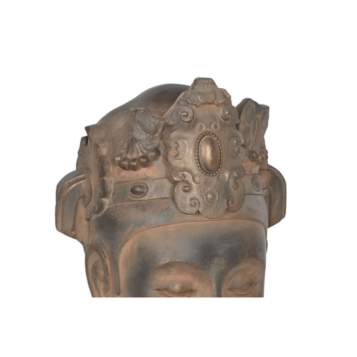Figura Decorativa Home ESPRIT Marrón Negro Buda Oriental 15 x 18 x 38 cm 3