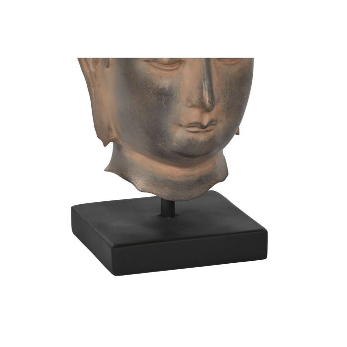 Figura Decorativa Home ESPRIT Marrón Negro Buda Oriental 15 x 18 x 38 cm 2