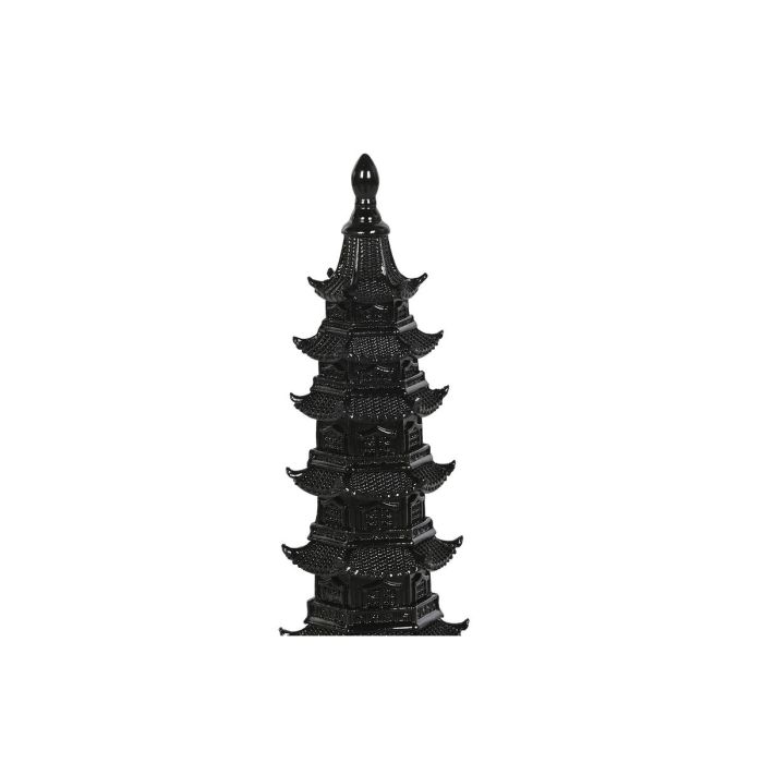 Figura Decorativa Home ESPRIT Negro Oriental 9 x 9 x 41 cm 1