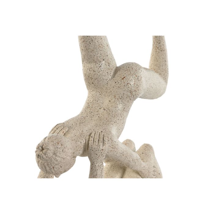 Figura Decorativa Home ESPRIT Blanco Yoga 29 x 8 x 30 cm (2 Unidades) 1