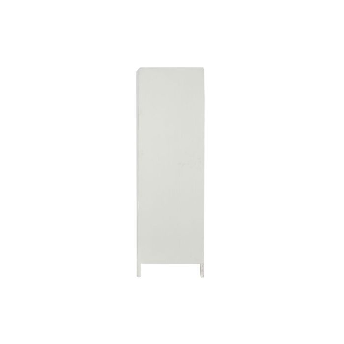 Estantería Home ESPRIT Blanco Ratán Madera de Paulonia 48 x 29 x 161 cm 1