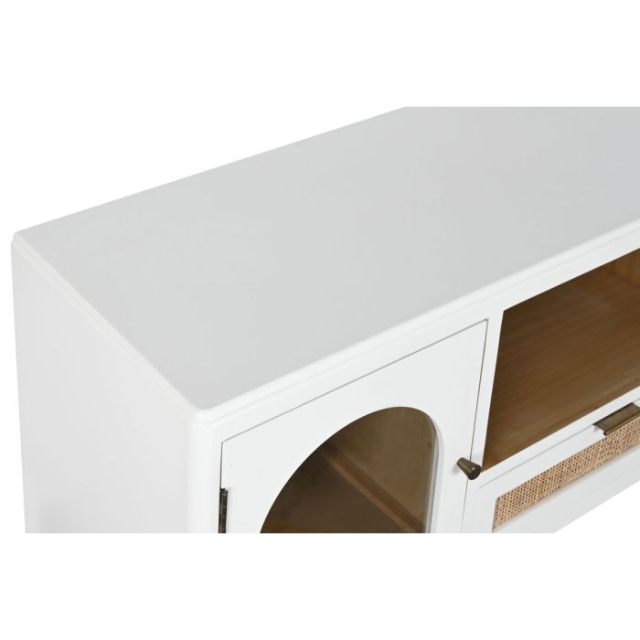Mueble de TV Home ESPRIT Blanco Cristal Madera de Paulonia 120 x 40 x 50 cm 9