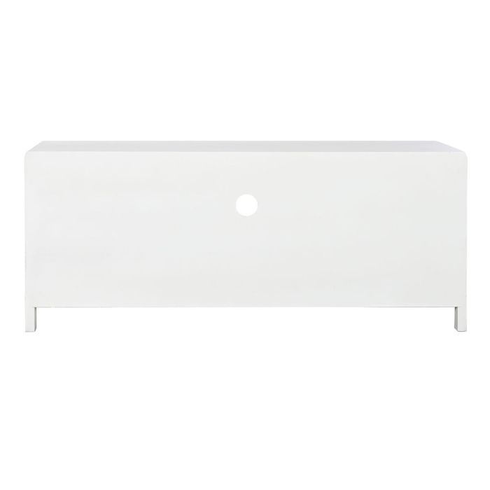 Mueble de TV Home ESPRIT Blanco Cristal Madera de Paulonia 120 x 40 x 50 cm 1