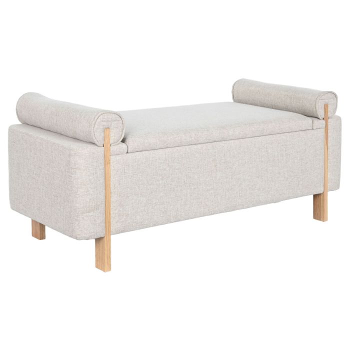 Banqueta Home ESPRIT Beige Dorado Pino 120 x 45 x 50 cm