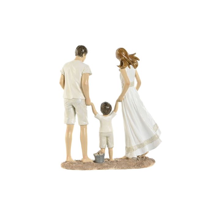 Figura Decorativa Home ESPRIT Blanco Beige Mediterráneo 20,5 x 6,5 x 24,5 cm (2 Unidades) 1
