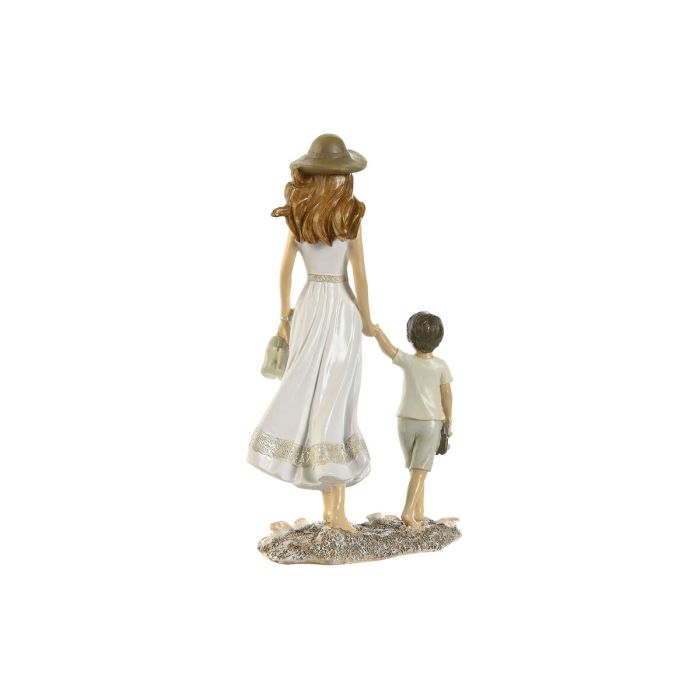Figura Decorativa Home ESPRIT Blanco Beige 14,5 x 8 x 24,5 cm (2 Unidades) 1