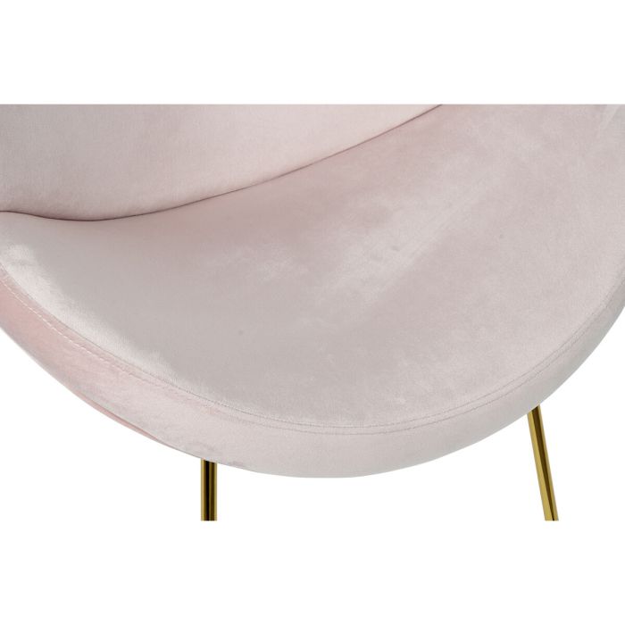 Silla de Oficina Home ESPRIT Dorado Rosa claro 63 x 57 x 73 cm 4 Silla de Oficina Home ESPRIT Dorado Rosa claro 63 x 57 x 73 cm 4
