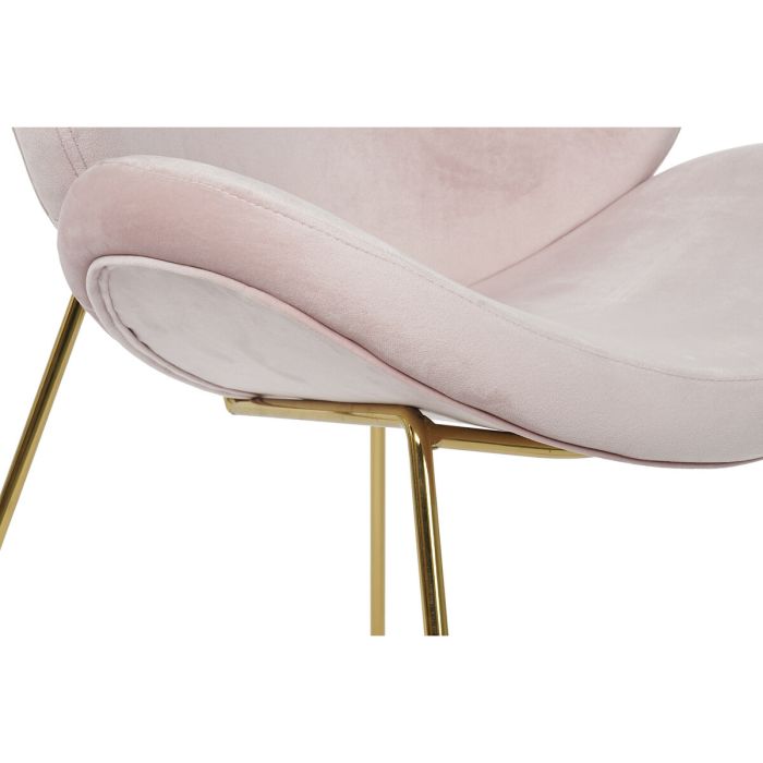 Silla de Oficina Home ESPRIT Dorado Rosa claro 63 x 57 x 73 cm 2 Silla de Oficina Home ESPRIT Dorado Rosa claro 63 x 57 x 73 cm 2
