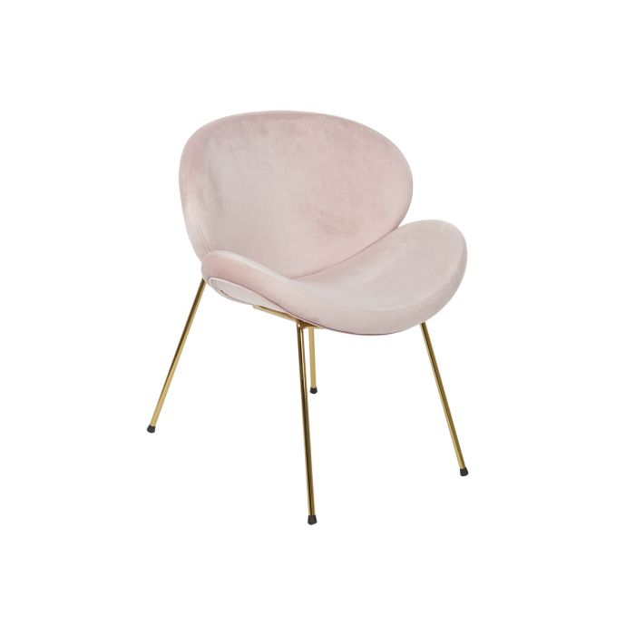Silla Glam DKD Home Decor Rosa Palo Dorado 57 x 73 x 63 cm Silla Glam DKD Home Decor Rosa Palo Dorado 57 x 73 x 63 cm