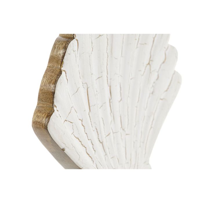 Figura Decorativa Home ESPRIT Blanco Natural Concha Mediterráneo 18 x 5 x 28 cm 3