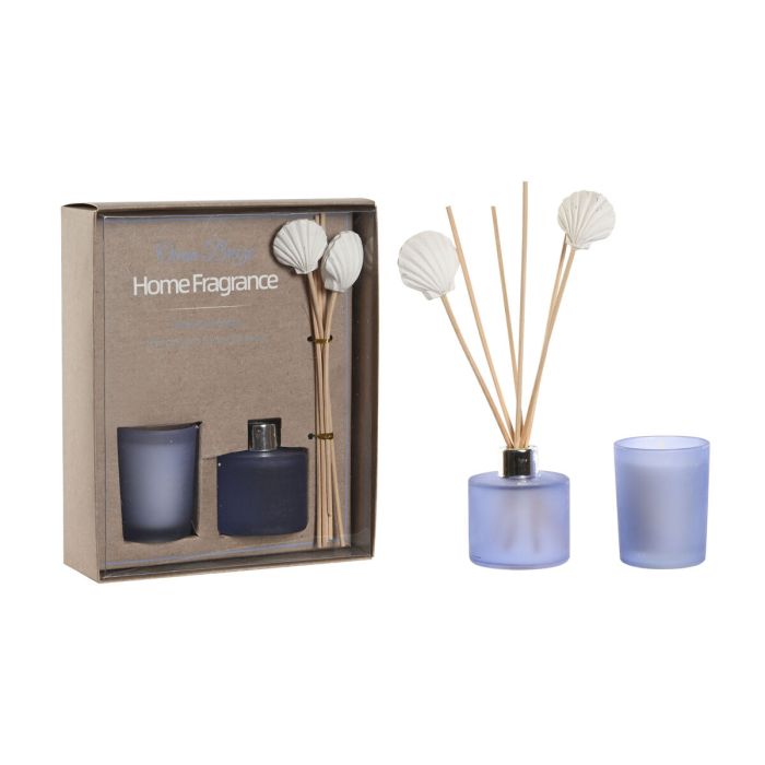 Ambientador Mikado Mediterraneo DKD Home Decor Azul 5 x 6.3 x 5 cm Set de 2