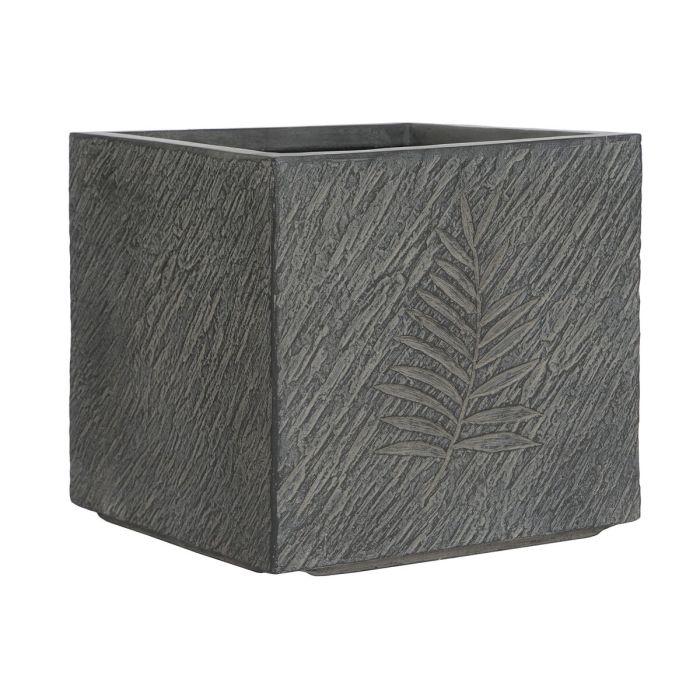 Set de Maceteros Home ESPRIT Gris oscuro Fibra de Vidrio Magnesio 44,5 x 44,5 x 43 cm (3 Unidades) 4