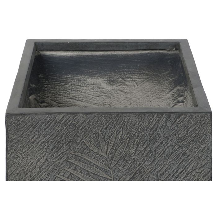 Set de Maceteros Home ESPRIT Gris oscuro Fibra de Vidrio Magnesio 44,5 x 44,5 x 43 cm (3 Unidades) 3