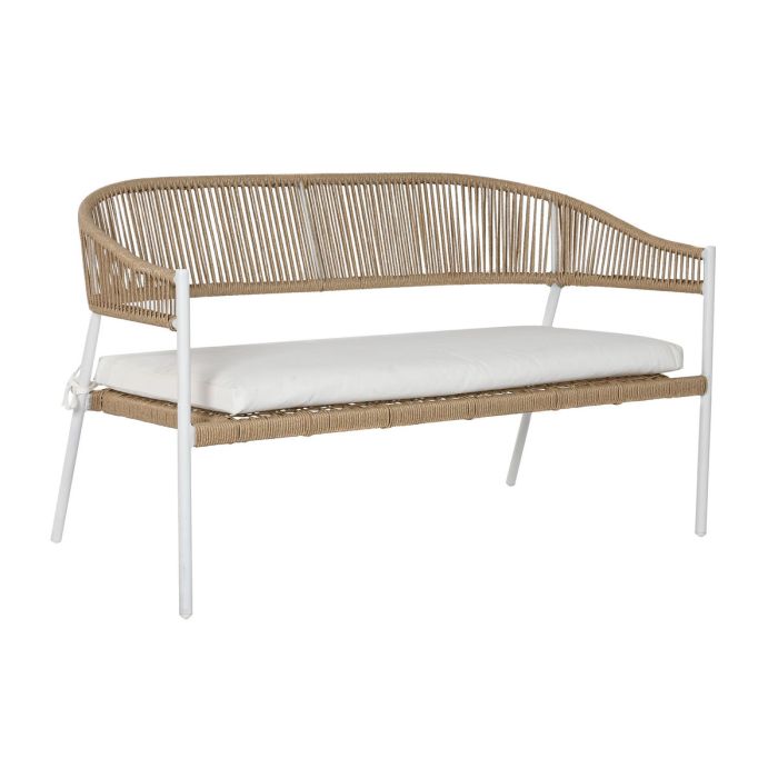 Conjunto de Mesa, Banco y 2 Sillas Home ESPRIT Aluminio Cristal ratán sintético 126 x 63 x 67 cm 3