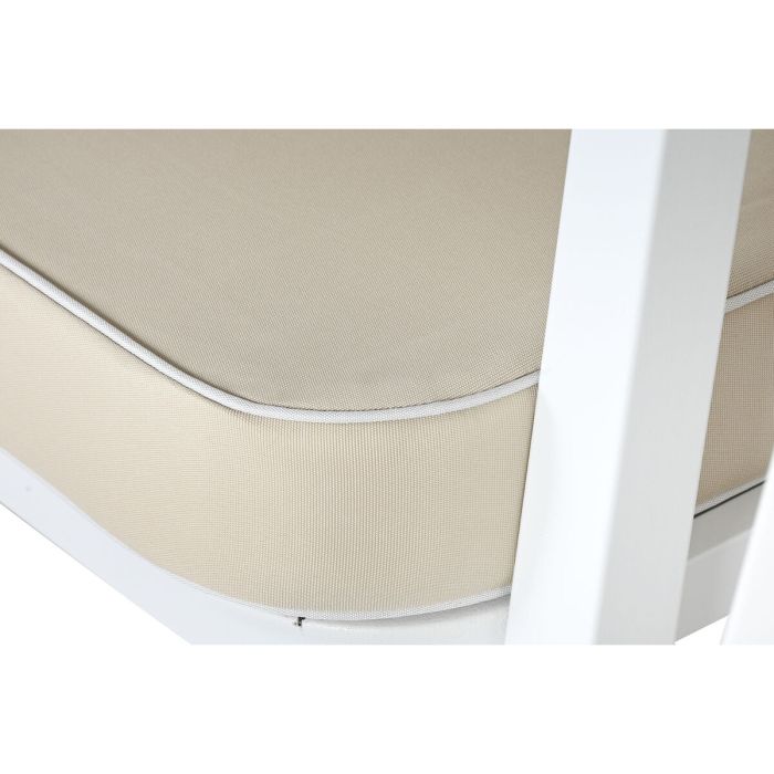 Conjunto de Mesa con 3 Sillones Home ESPRIT Blanco Acero 123 x 66 x 72 cm 4