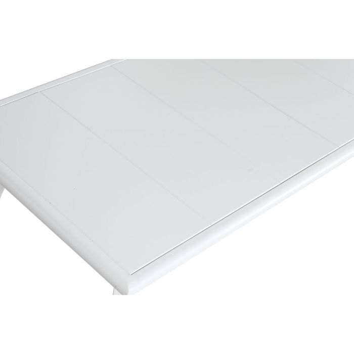 Conjunto de Mesa con 3 Sillones Home ESPRIT Blanco Acero 123 x 66 x 72 cm 3