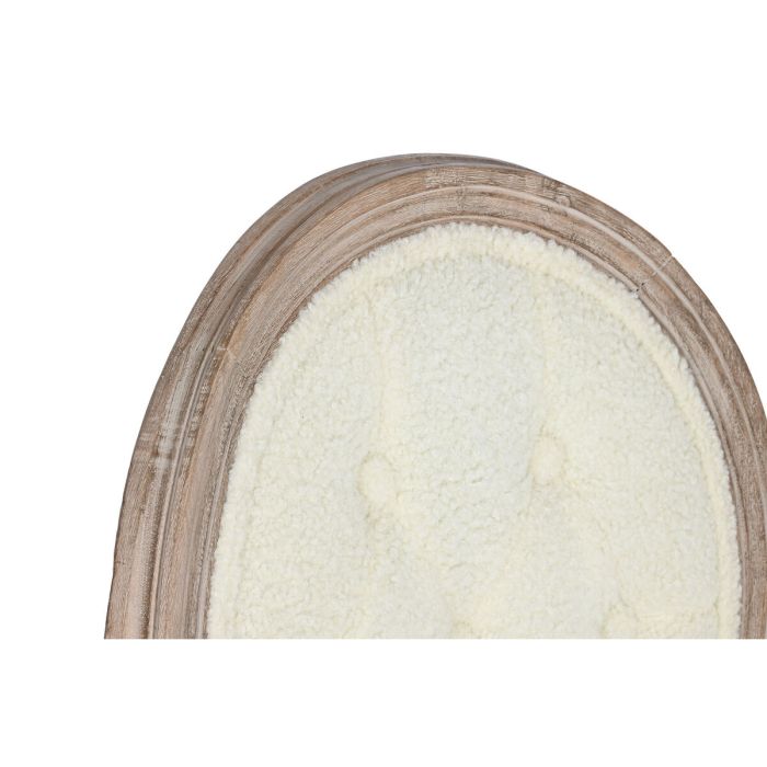 Silla con Reposabrazos Home ESPRIT Blanco Natural 52 x 50 x 98 cm 6