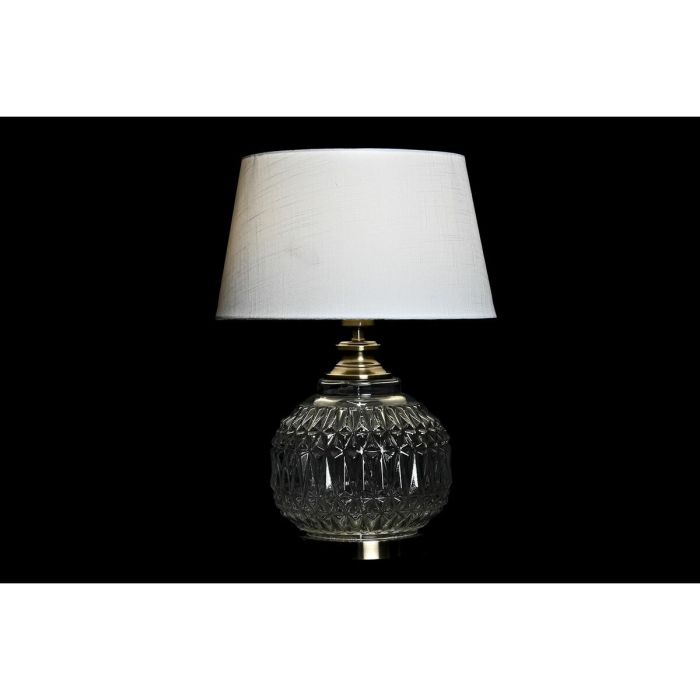 Lámpara de mesa Home ESPRIT Blanco Beige Metal Cristal 38 x 38 x 54 cm (2 Unidades) 3