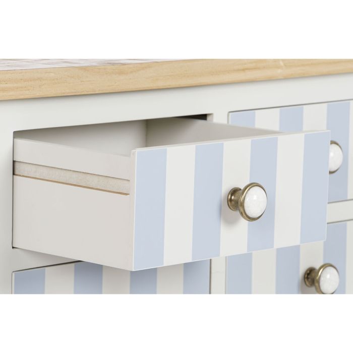 Consola Home ESPRIT Azul Blanco Madera de Paulonia 103 x 35 x 80 cm 5