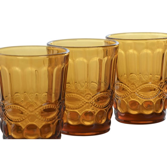 Set de Vasos Home ESPRIT Cristal Con relieve 240 ml 2