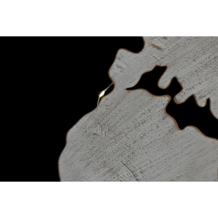 Decoración de Pared Home ESPRIT Blanco Negro Mapamundi Loft 100 x 1 x 100 cm (2 Unidades) 4