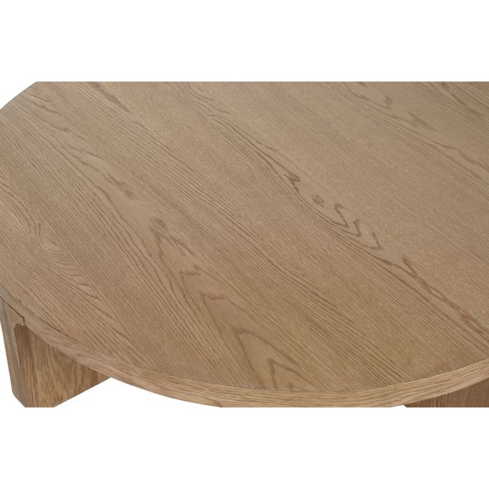 Mesa de Centro Home ESPRIT Natural madera de roble 121 x 121 x 32 cm 3