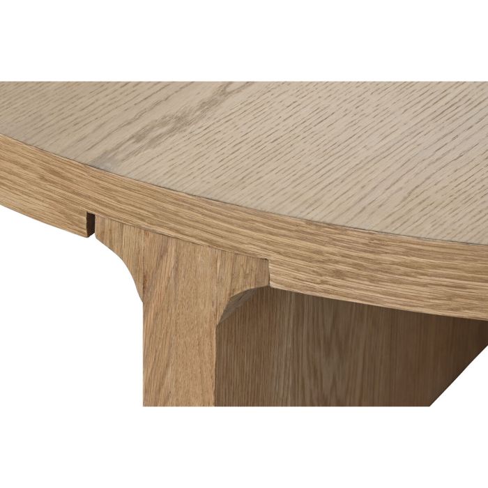 Mesa de Centro Home ESPRIT Natural madera de roble 121 x 121 x 32 cm 2
