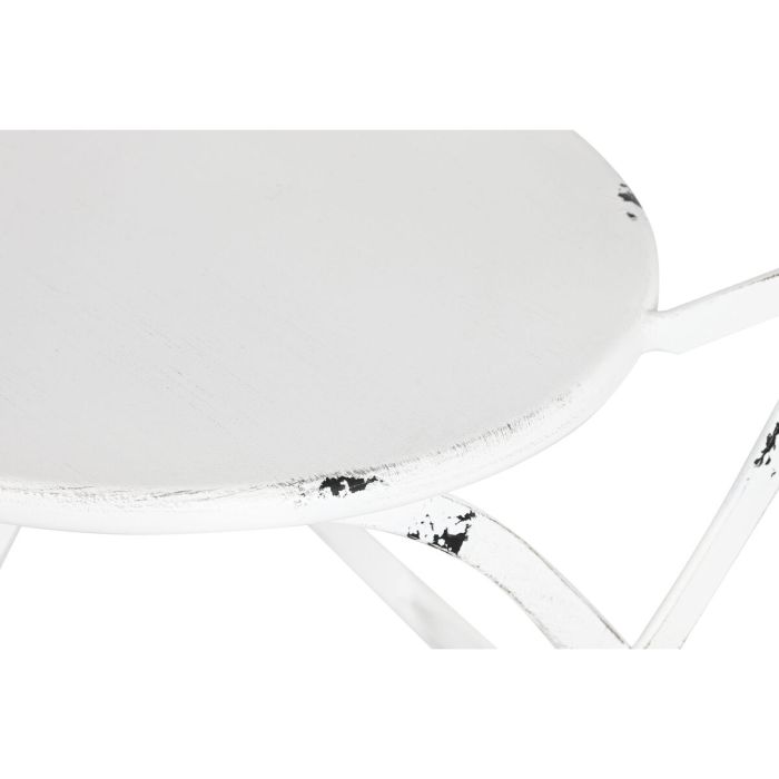 Conjunto de Mesa con 2 Sillas Home ESPRIT Blanco 60 x 60 x 70 cm 3