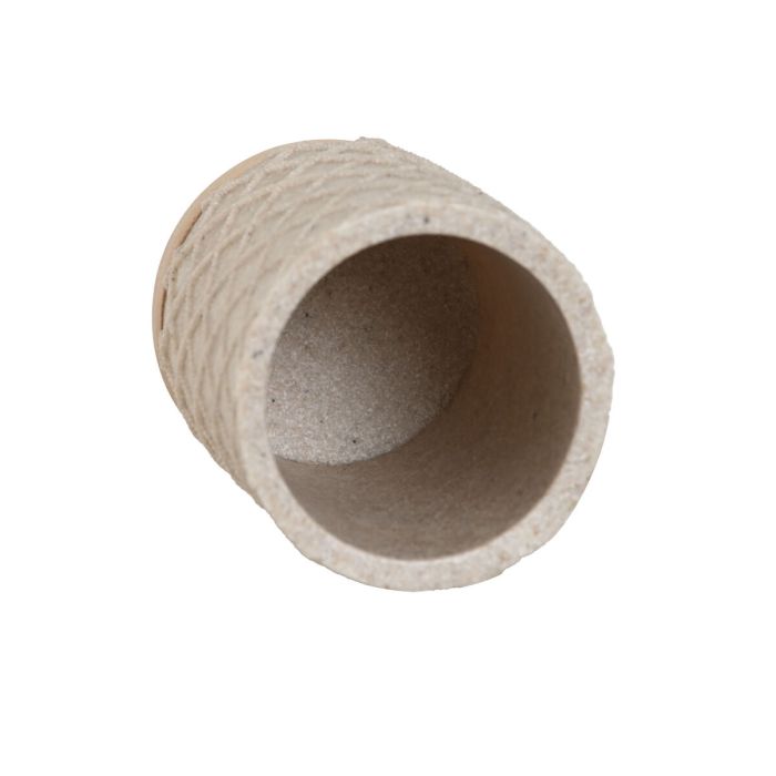Vaso Home ESPRIT Beige Resina Bambú 7,5 x 7,5 x 10 cm 2