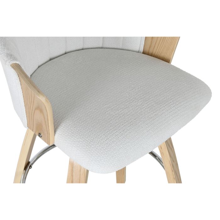 Taburete Home ESPRIT Blanco Madera 58 x 56 x 86 cm 4