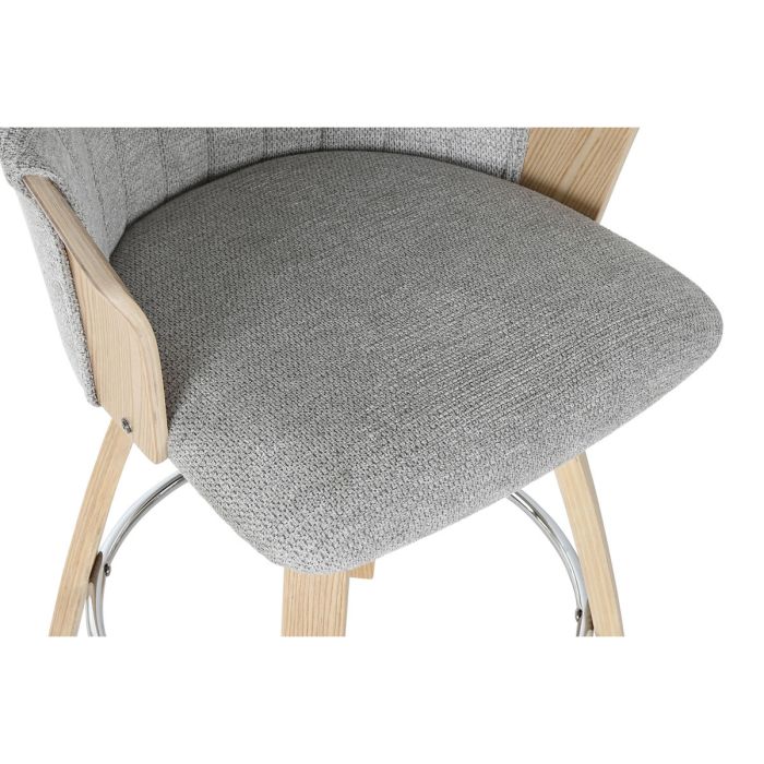 Taburete Home ESPRIT Gris Madera 58 x 56 x 86 cm 3