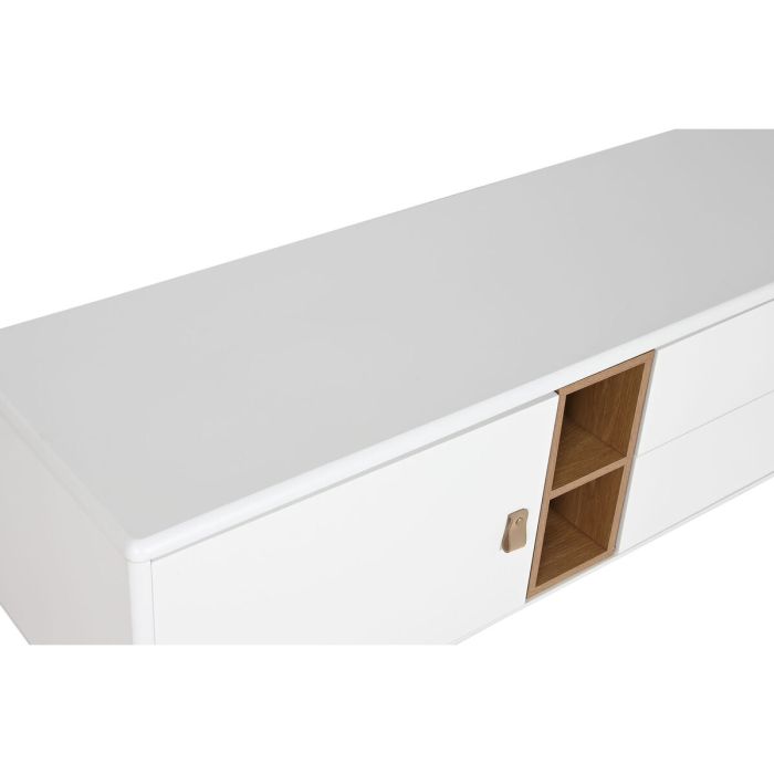 Mueble de TV Home ESPRIT Blanco Natural Polipropileno Madera MDF 140 x 40 x 55 cm 7