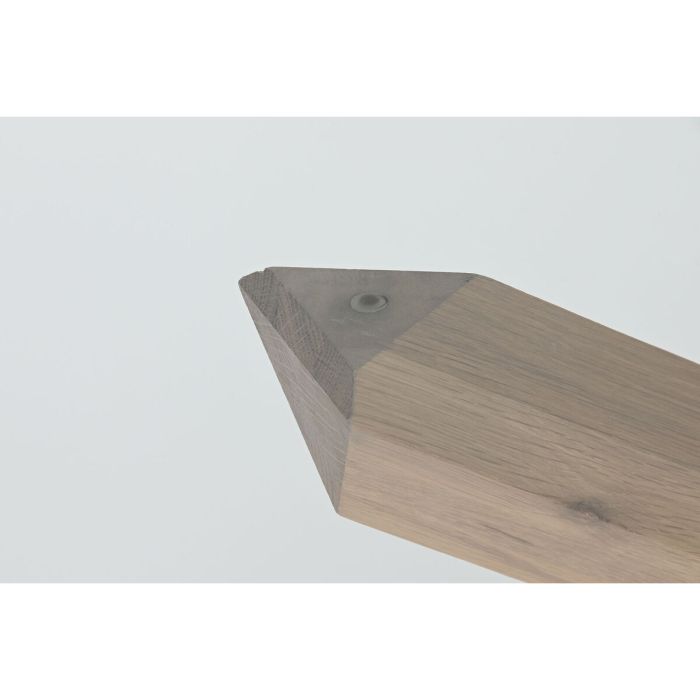 Mesa de Comedor Home ESPRIT Natural Cristal Templado madera de roble 130 x 130 x 75 cm 3